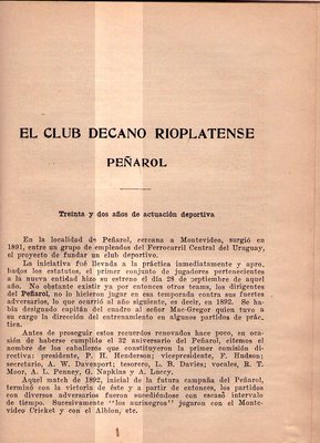 El origen de los nombres de los clubes Uruguayos de Fútbol